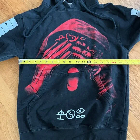 Bad Omens Hoodie Size Small Masked Red Face Long Sleeve Hands Symbols Sweatshirt - Picture 4 of 10